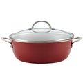 Ayesha Curry Ayesha Curry 10128 Porcelain Enamel Nonstick One Pot Meal Stockpot; 7.5 qt. - Sienna Red 10128